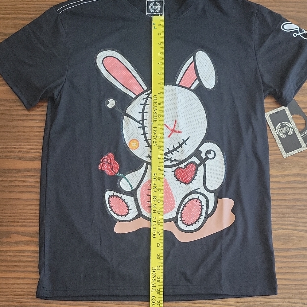 NWT -- CR-24 Men's Black Bunny Graphic Short-Sleeved T-Shirt | Size: L - Picture 7 of 11